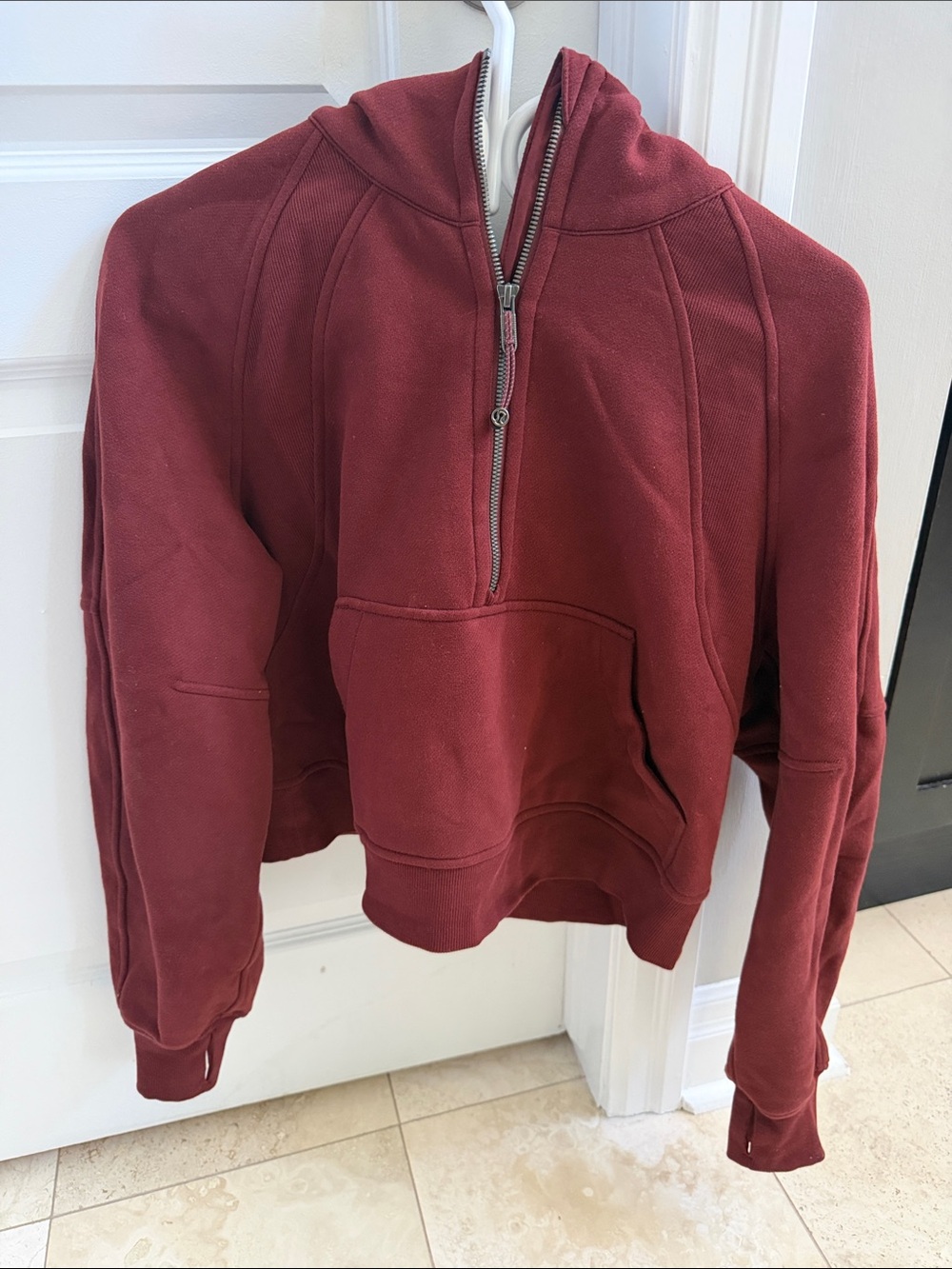 lululemon athletica women’s Scuba oversized half  Zip-Up Hoodie in Rust
